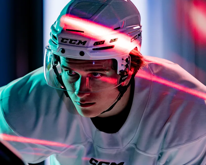 Spieler mit CCM-Helm