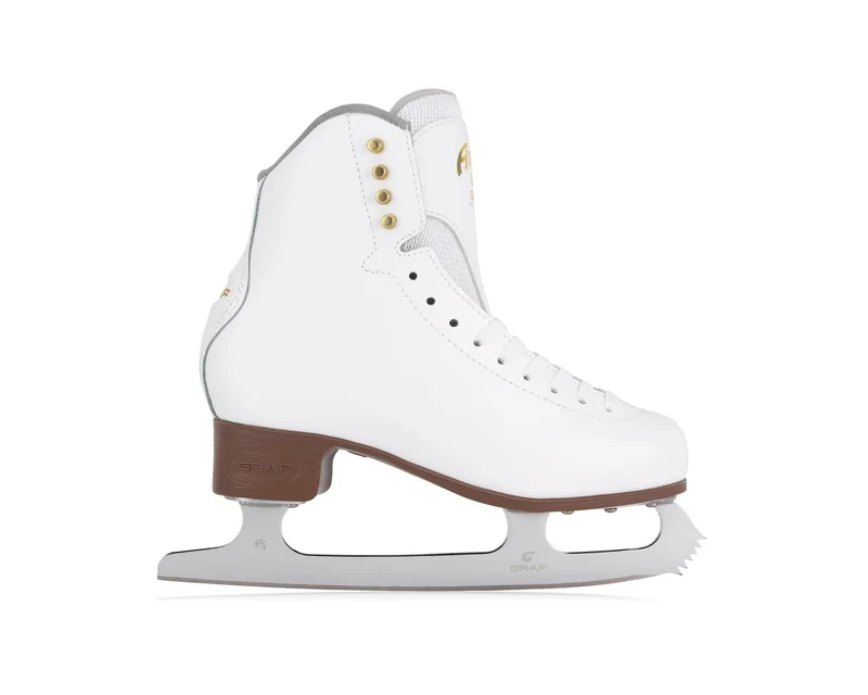 GRAF Arosa Gold Eiskunstlaufschlittschuh in Weiß